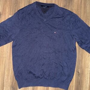 Tommy Hilfiger Dark Blue V-Neck Sweater